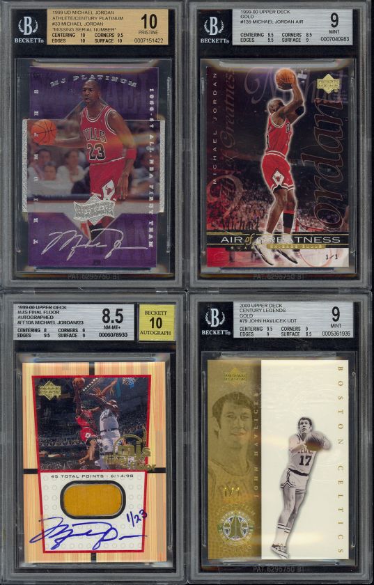 1999 UD MJs FINAL FLOOR AUTOGRAPH #10A MICHAEL JORDAN AUTO #1/23 BGS 