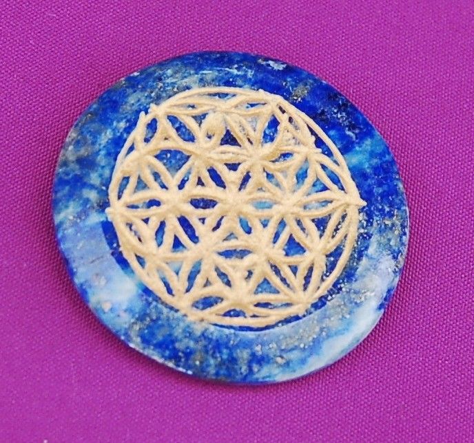 Flower of Life Crystal Chakra Healing Discs & Pendants  