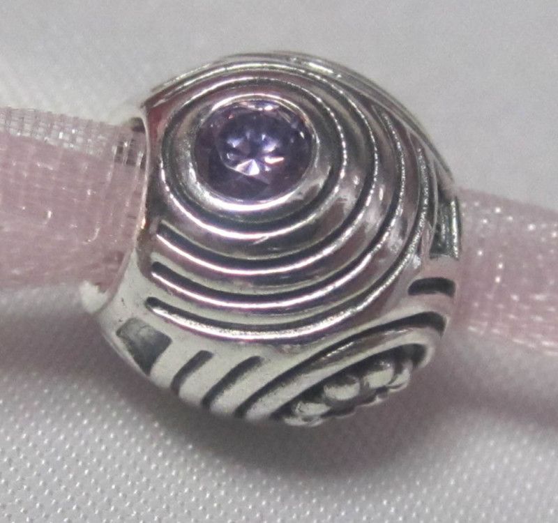 AUTH PANDORA HYPNOTIC w AMETHYST CZ #790432ACZ RETIRED  