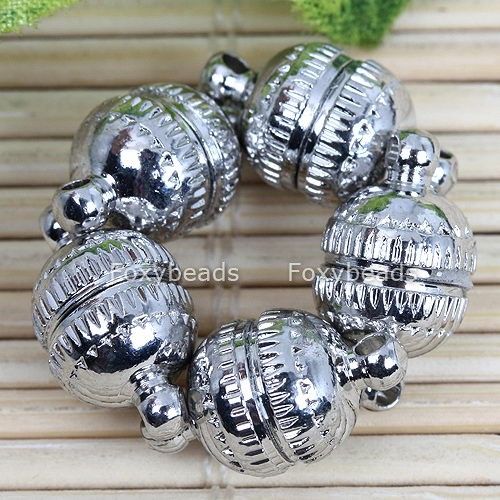 8mm Strong Magnetic Jewelry Clasps Findings Bead 5 Sets  