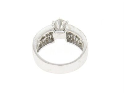 ITALIAN 18K WHITE GOLD 2.00ctw DIAMOND ENGAGEMENT RING  