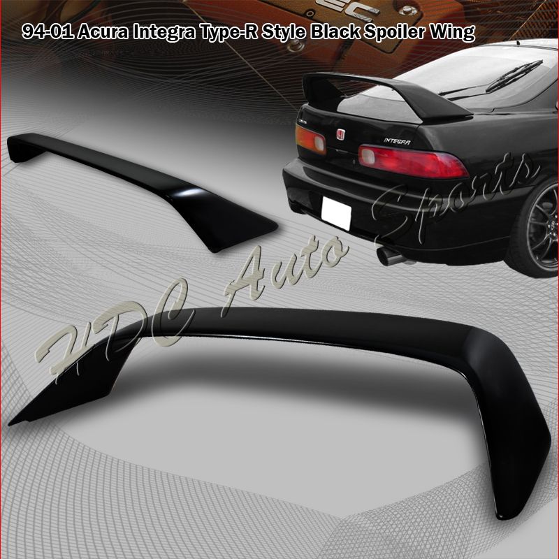 94 01 ACURA INTEGRA TYPE R 2D BLACK REAR SPOILER WING  