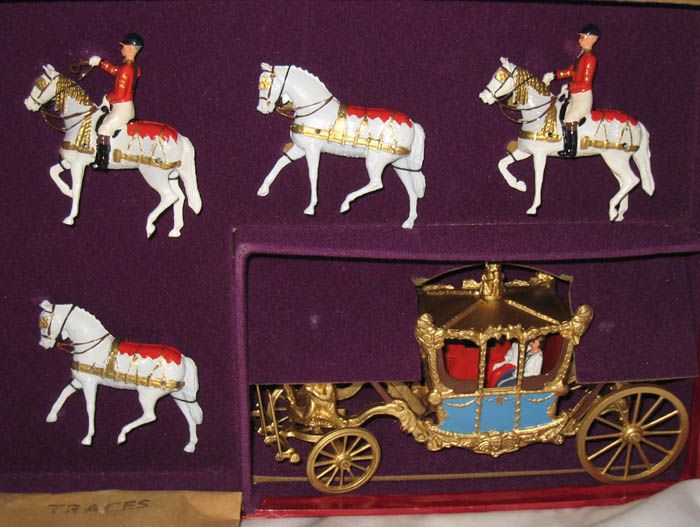 1950s BRITAINS HER MAJESTYS STATE COACH SET 9401 MIB UNUSED RARE 