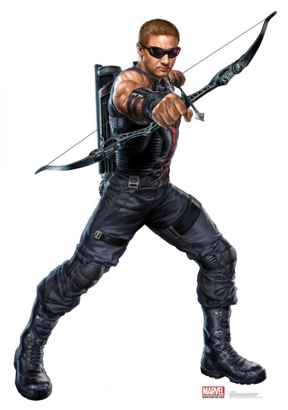 AVENGERS 2012 MOVIE HAWKEYE LIFESIZE STANDEE STAND UP LICENSED 1184 