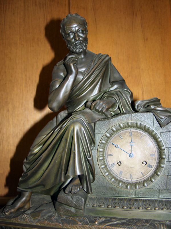 Lenoir Ravrio French Empire Bronze Mantel Clock  