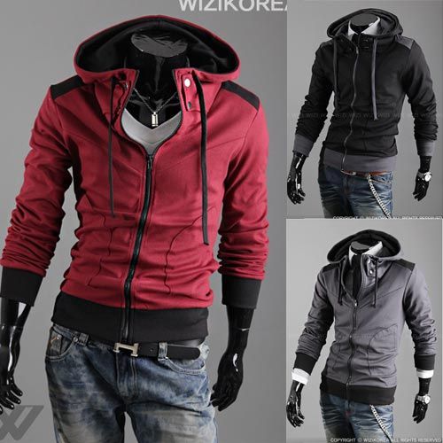 Mens Slim Designed Coat Jacket 3 COLOR 4 SIZE W11  