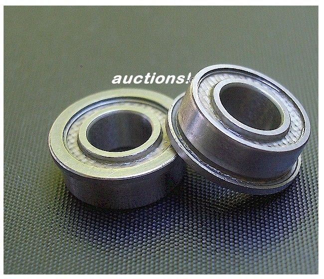 BALL BEARING 4 x 8 FLANGED TEFLON SEALED NEW 2pc 4x8mm  