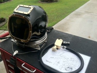 Aquadyne AH2 Airhat 2 Vintage Beautiful Commercial Dive Helmet with 