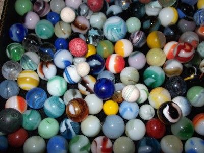 300 OLD, VINTAGE, ANTIQUE & SWIRL, CLAY MARBLES #SG 327  