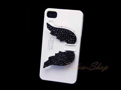 Bling Crystal White Angel Wings iPhone 4 / 4S Case using Swarovski 