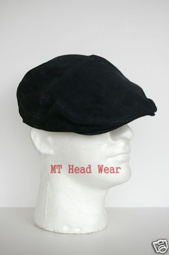 SUEDE NEWSBOY HAT KANGOL STYLE BERET GATSBY LEATHER  