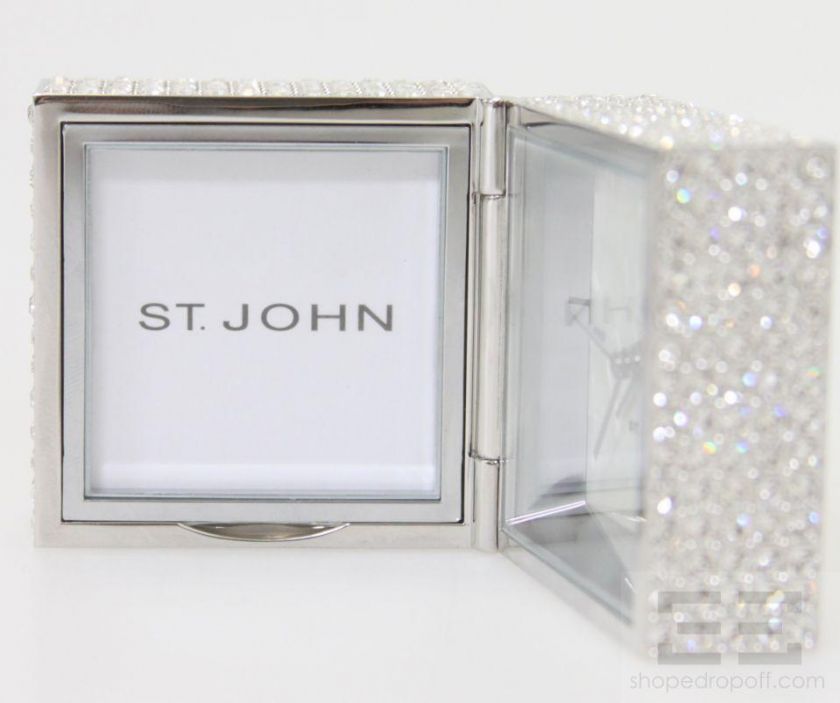   . John Silver Swarovski Jeweled Picture Frame & Clock With Box  