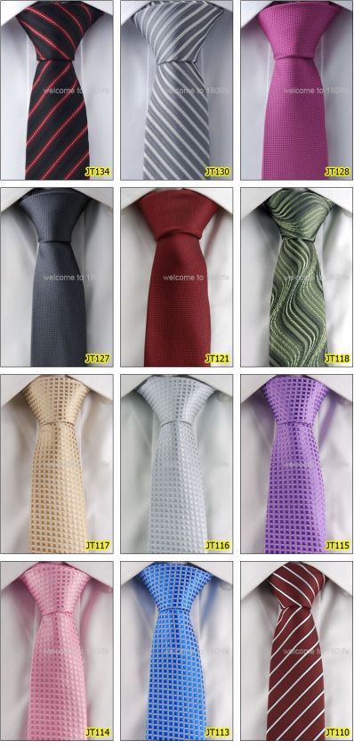 Wholesale 3 PCS 100% Wove Silk Slim Necktie 2 Wide Tie  
