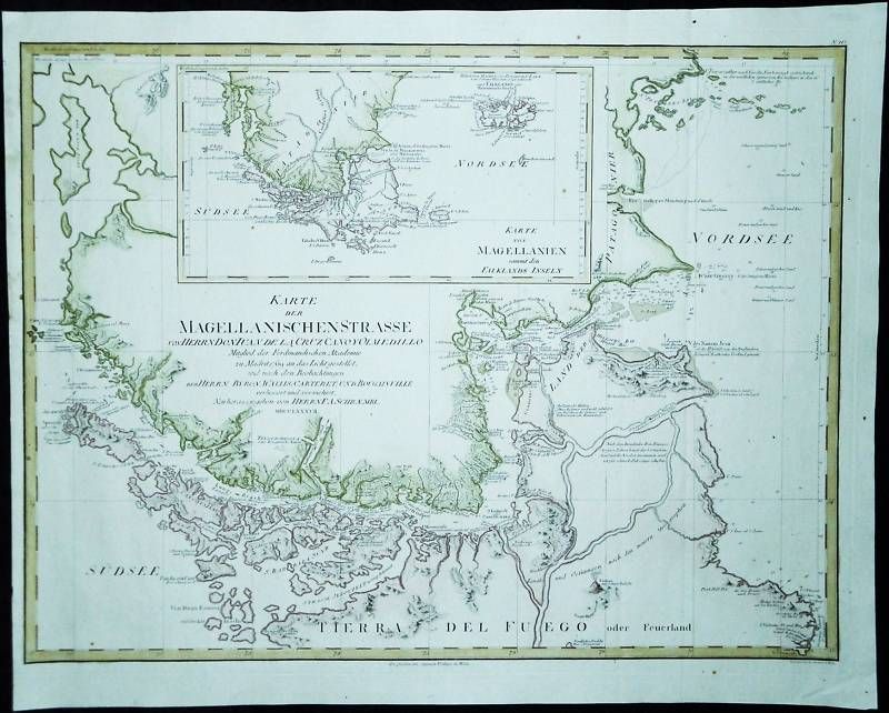   OF THE STRAIT OF MAGELLAN 1787 SPANISH MAKER, CANO Y OLMEDILLA  