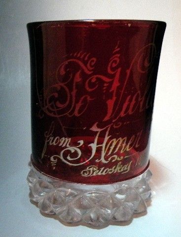 1894 Ruby OHaras Diamond Tumbler Engraved  