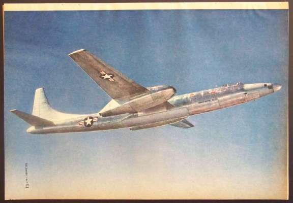 XB 46 JET Experimental BOMBER 1947 Convair color PIN UP  