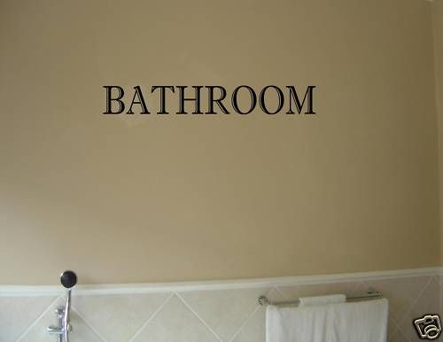 BATHROOM Decor Home Quotes Sayings Vinyl Wall Lettering  