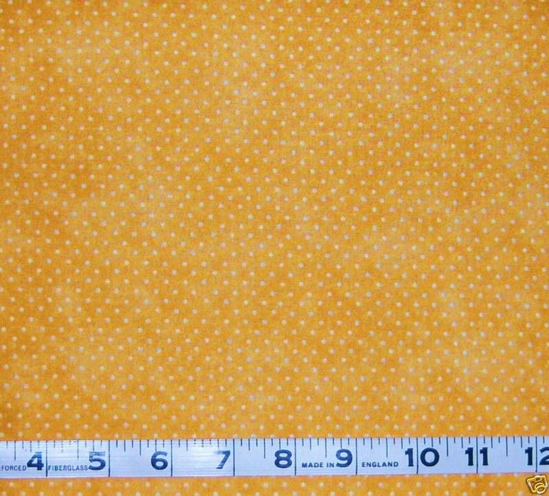 Primitive Muted Golden Yellow Dot Doll Fabric PR249  