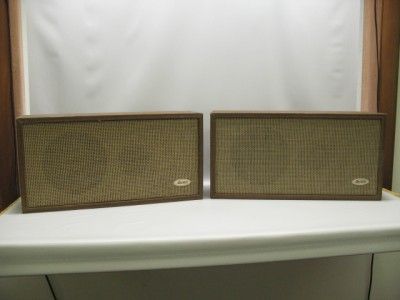 Allied 3001 Speakers Radio Stereo vtg 2 Pair Retro Wood  