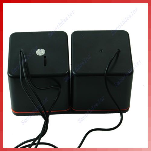   USB Multimedia 3.5mm Stereo Speaker For PC  MP4 Laptop Black  