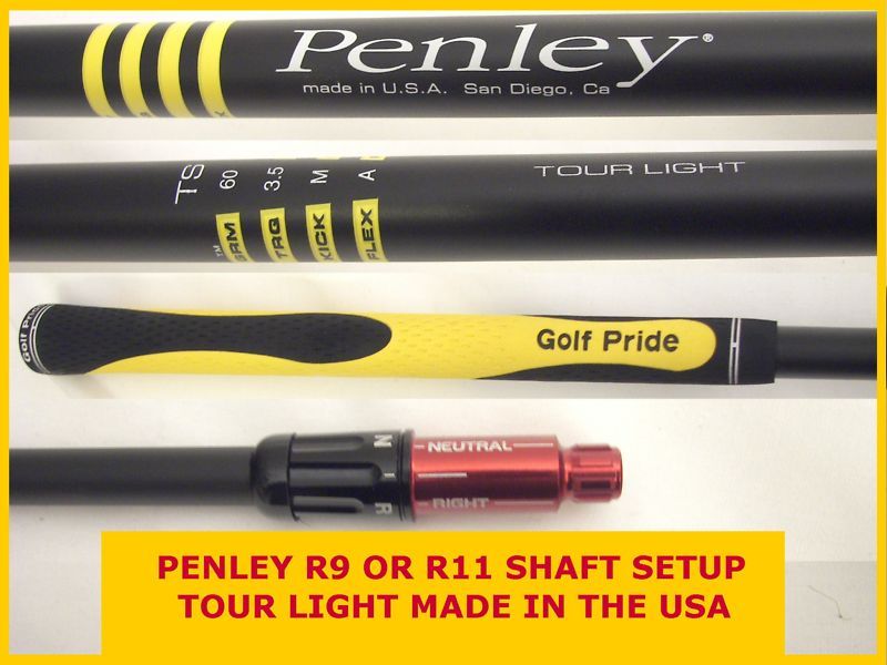 R9+R11 SENIOR TaylorMade 60g PENLEY TOUR SHAFT+Sleeve  