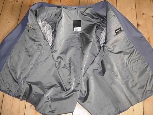 KITON NAPOLI SUIT 54 R6 / (64 R EU) SILVERBLUE NWT   