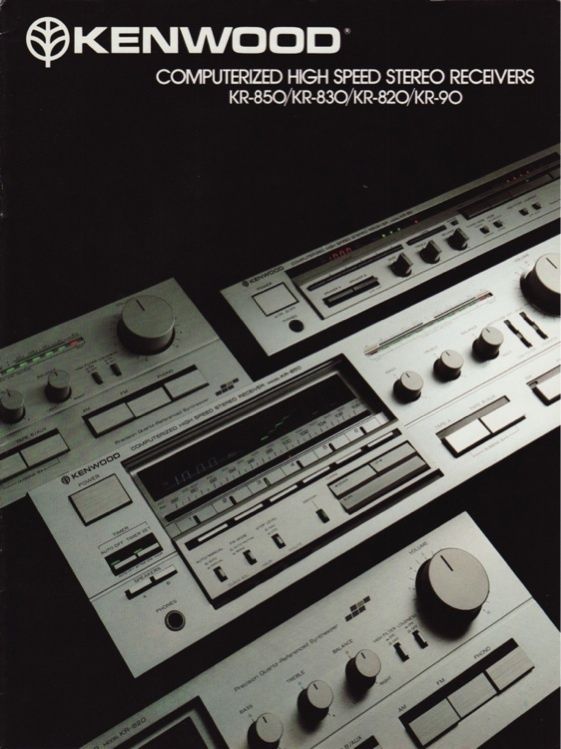 Kenwood Stereo Receivers Brochure KR 850, KR 830,KR 820  