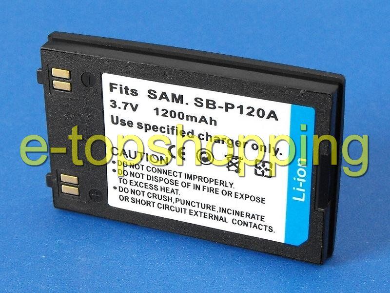 Battery + Charger for Samsung SB P120 SB P120A SB P120ABK SB P120ABL 