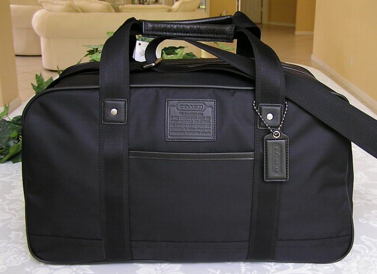 COACH VOYAGER GYM DUFFLE OVERNIGHT CARRYON BAG BLACK 70504 NWT  