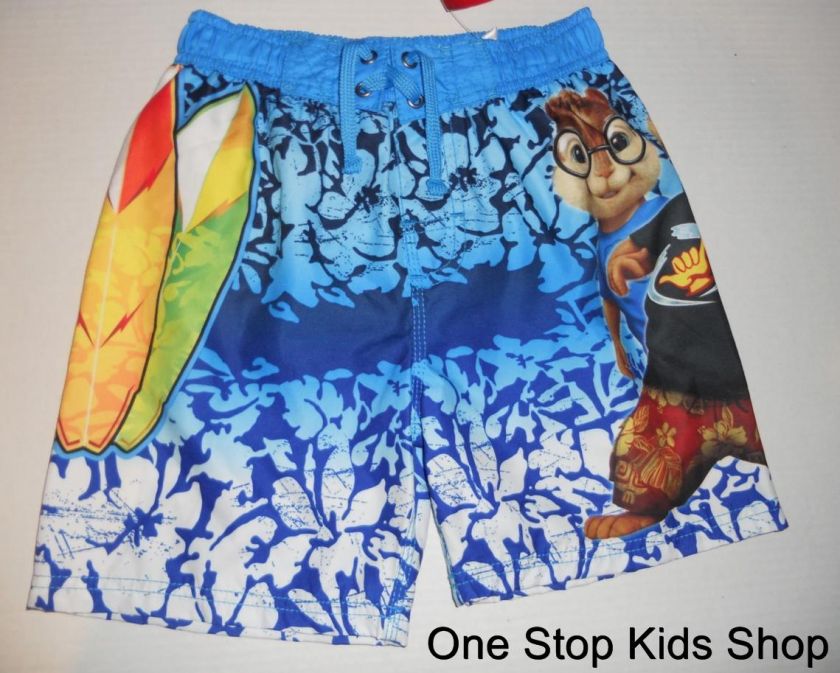 ALVIN AND THE CHIPMUNKS 4 5 6 7 8 10 12 Shorts SWIM TRUNKS Bathing 