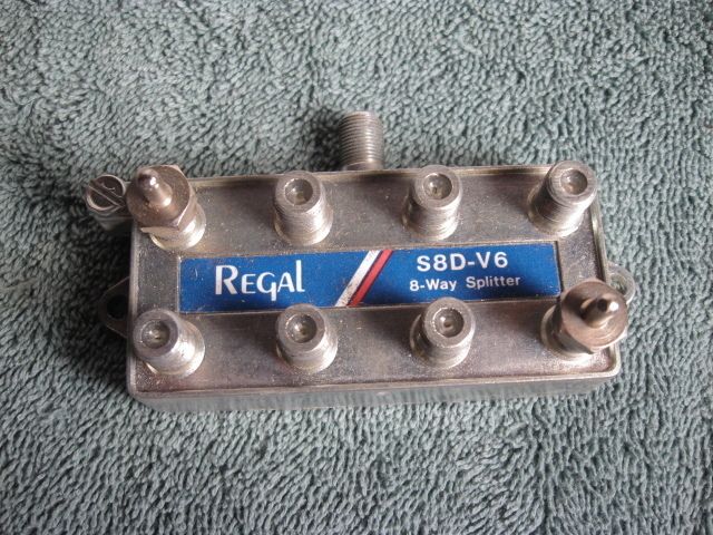 Regal S8D V6 8 way TV Co Axle Cable Splitter  