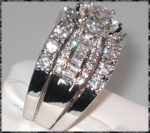   VERSATILE 4 CT. CZ Bridal Engagement Wedding Ring Set   SIZE 5 6 7 8 9