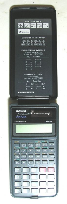 Casio FX 115S Calculator 10+2 Digits Complex Two Way Po  