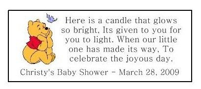 BABY SHOWER VOTIVE CANDLE LABELS WRAPPERS 200+DESIGNS  