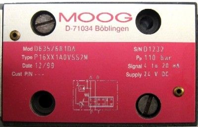 New Moog D635Z681DA Direct Drive Valve w/Warranty  