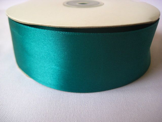 JADE DOUBLE FACE 50 YD SATIN RIBBON 1 1/2 INCH 1.5  