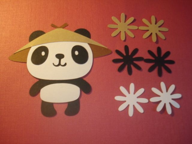 ADORABLE PANDA~~~~~CRICUT ~~~~DIE CUT/CUTS~~~~  