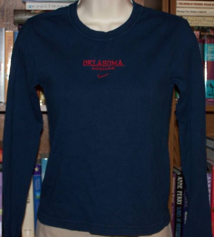 Ladies NIKE Brand OU OKLAHOMA SOONERS Top Shirt Small  