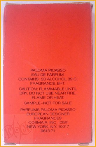 Description This is a Paloma Picasso sample signature perfume. .03 