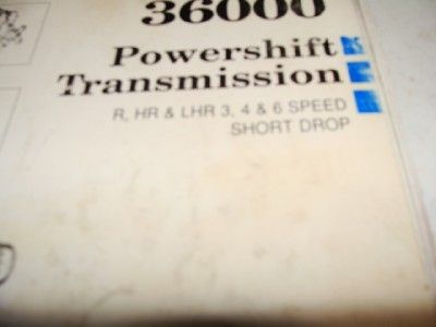 Dana Powershift 36000 Transmission Service Manual  