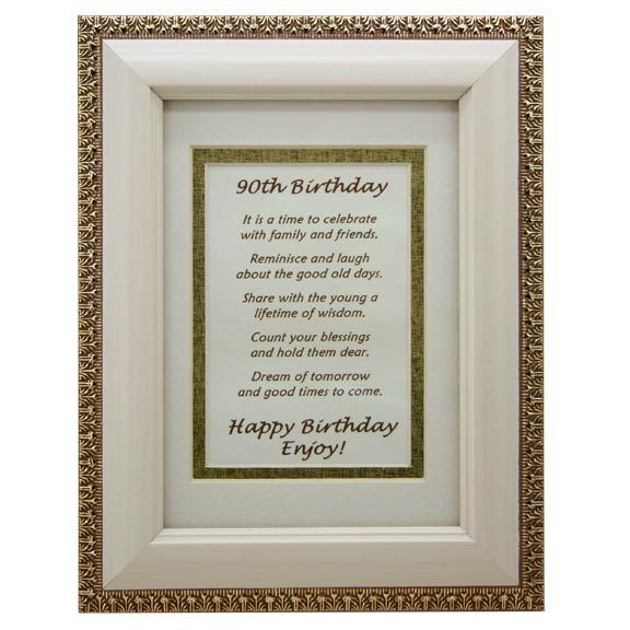 Unique 90th Birthday Gift   5X7 Photo Frame w/ Toast  