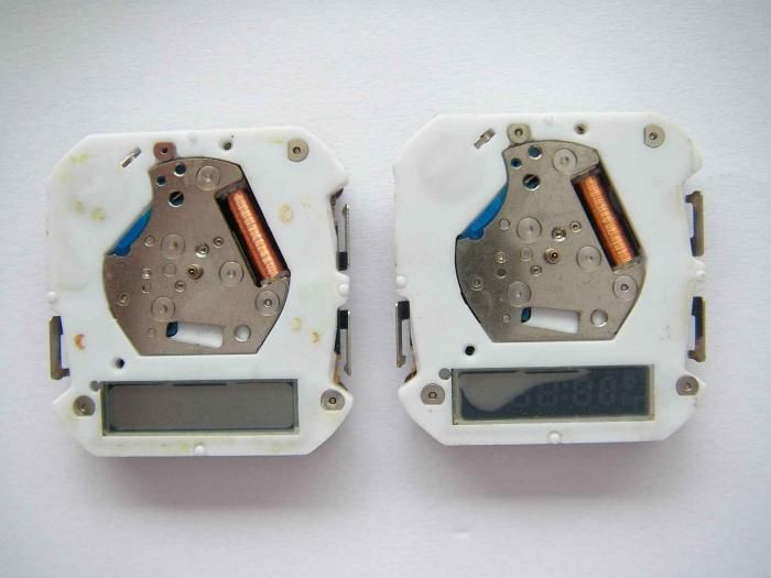 Lot of 2 Morioka V031A dual time LCD watch movement  