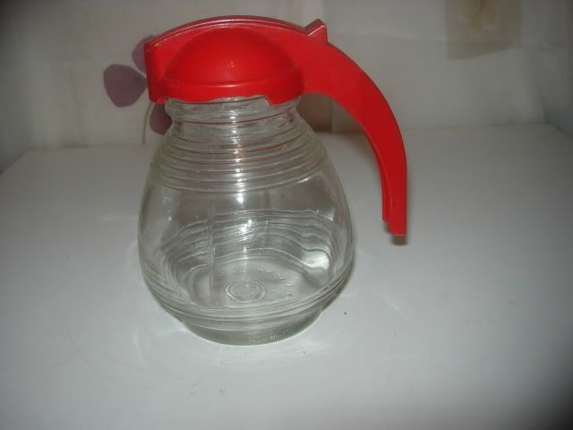 RETRO 50S 60S GLASS EASY POUR MILK OR JUICE JUG  