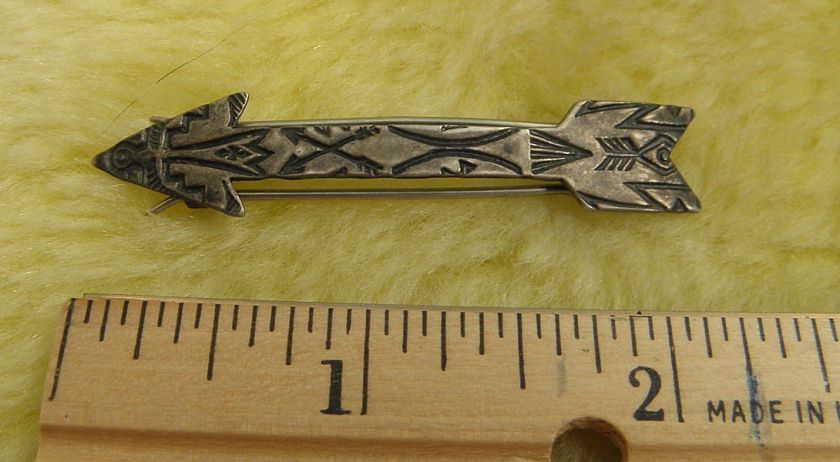   Arrow Fred Harvey Era Indian Symbols Vintage Sterling Handmade Silver