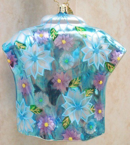 RADKO Aloha Shirt Blue ORNAMENT Hawaiian HAWAII 1010246  