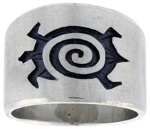 HOPI Design Sterling Silver Turtle Ring xrj403  