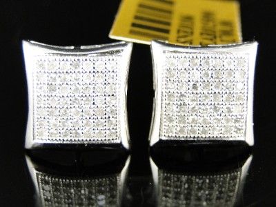 MENS/LADIES DUAL KITE 15M DIAMOND STUD EARRINGS 1 CT LK  