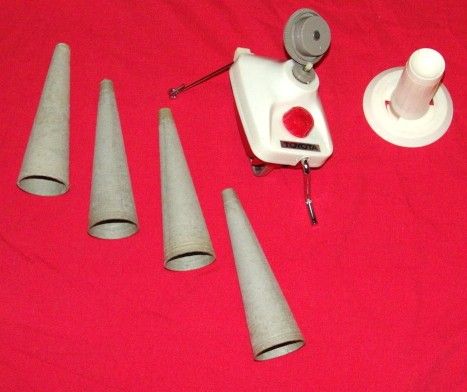 Toyota Knitting Machine Wool Winder Yarn w Cardboard Spools Cones 