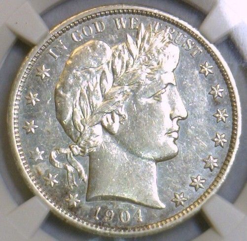 1904 O Barber Half Dollar NGC AU 53 Proof Like  