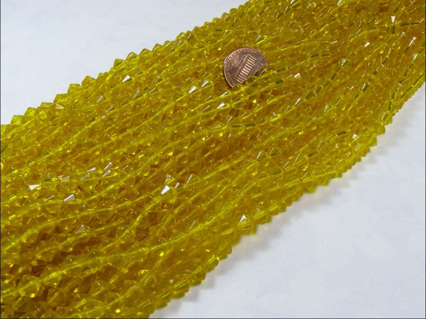 BUNDLE 6MM BI CONE GLASS BEADS (48 50 STRANDS BUNDLE)  